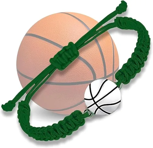 Vista 18 de Sportybella Pulsera unisex con dije de baloncesto – Pulsera de amistad ajustable con dije de baloncesto