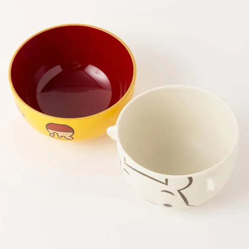 Vista 4 de Disney SAN2065-5 Winnie the Pooh - Juego de tazón de sopa y tazón de arroz, mini