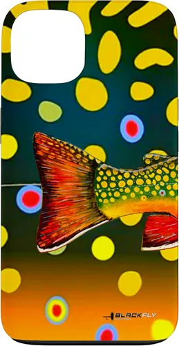 Vista 7 de Brook Trout Fly Fishing Trout Skin Phone Case by Black Fly Case for iPhone 17