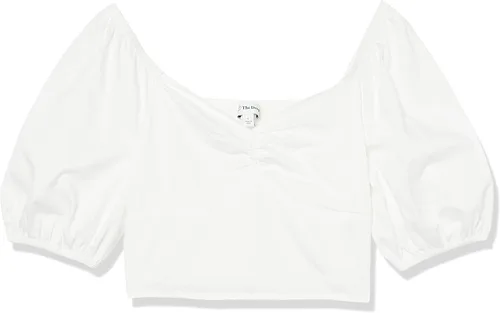 Vista 6 de The Drop Annie Sweetheart - Camiseta de manga abullonada con escote corazón para mujer