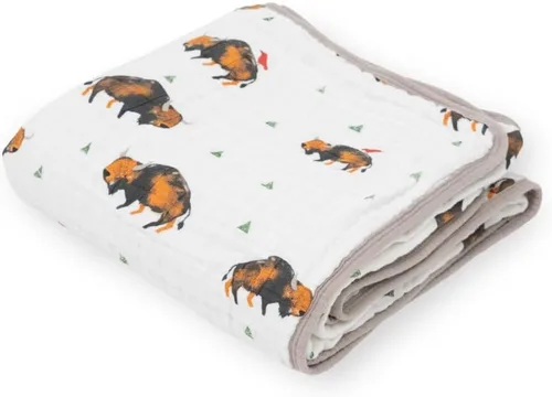 Vista 57 de Little Unicorn Manta de recepción para recién nacidos Ultra suave, tela de muselina multicapa Regalo para recién nacidos y para llevar