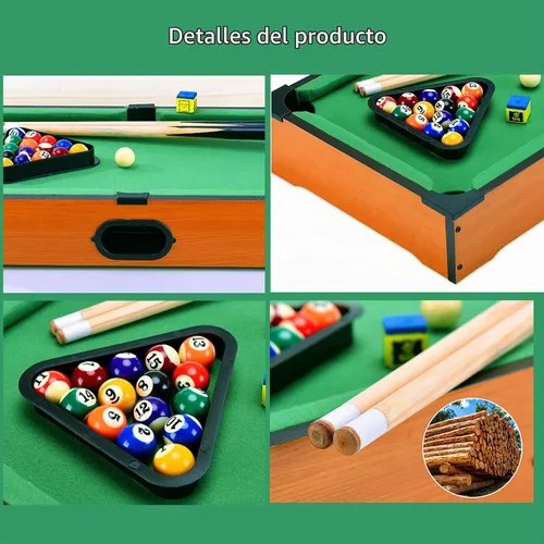 Vista 2 de Mini mesa de billar para niños, mesa de juego de billar pequeña, mesa de billar de sobremesa, juguete de mesa de billar para gato, regalo