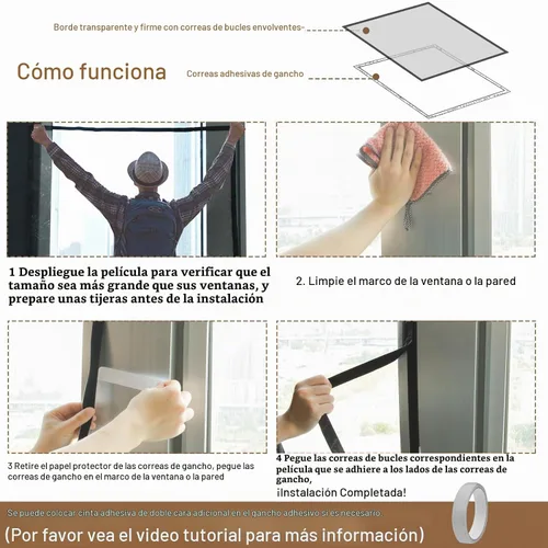 Vista 4 de Kit de aislamiento de ventana para invierno, sellador de cubierta de ventana con aislamiento de plástico ajustable, reutilizable, grueso