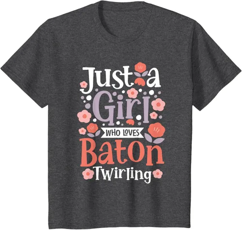 Vista 34 de A Girl Who Loves Baton Twirling - Camiseta de giro Majorette Twirler, Negro