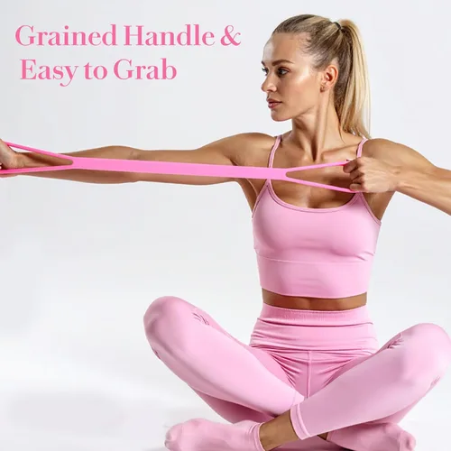 Vista 5 de Figura 8 Banda de resistencia con asas Bandas elásticas para entrenar brazo espalda hombro entrenamiento Cuerdas elásticas Equipo de ejercicio