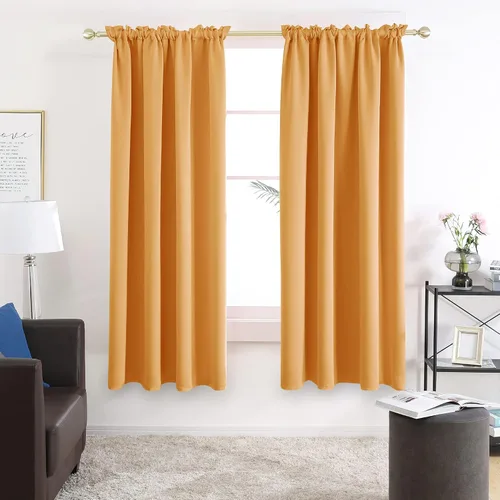 Vista 18 de Deconovo Cortinas opacas, aislamiento térmico, dobladillo para barra, reducción de ruido, certificado Oeko-TEX, cortinas de oscurecimiento