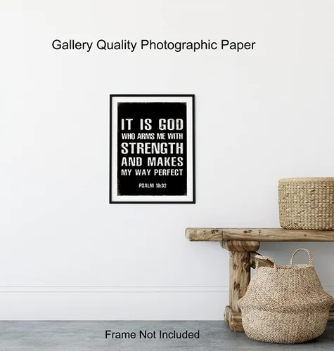 Vista 8 de Regalos religiosos para decoración de hombres – Arte de pared cristiano – Sagrada Escritura inspiradora versículos bíblicos Salmos – Regalos