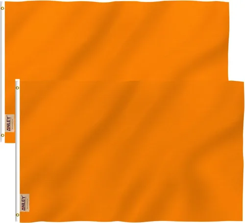 Vista 19 de Bandera ANLEY cuadriculada de color sólido, Negro