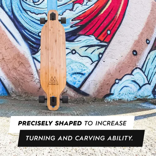 Vista 5 de Magneto, longboards de bambú para paseos, tallado, estilo libre, descensos y baile