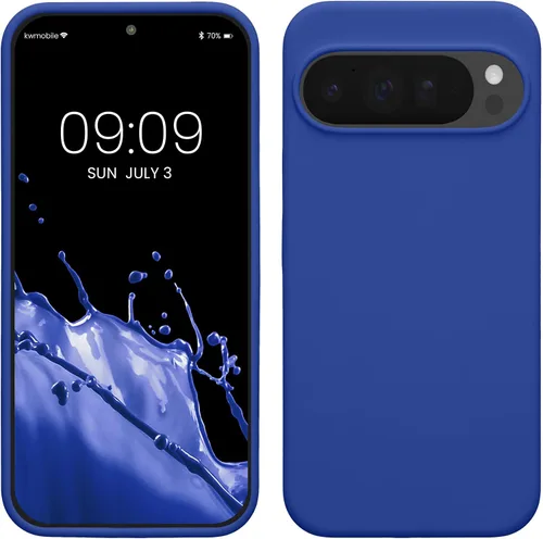 Vista 138 de kwmobile Funda Compatible con Google Pixel 6 Pro - Funda de teléfono de silicona TPU con acabado suave - Azul Arrecife