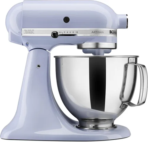 Vista 34 de KitchenAid Artisan Series Batidora de Pie con Cabezal Inclinable de 5 Cuartos con Escudo Vertedor KSM150PS, Crema de Almendra