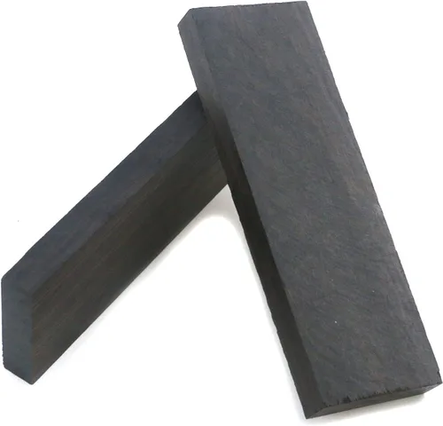 Vista 9 de Coshar 2 piezas de madera de ébano negro madera negro ébano blanco mango de madera material para bricolaje instrumentos de música herramientas