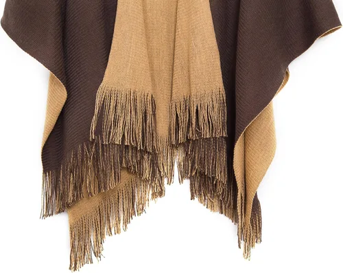 Vista 38 de Urban CoCo Poncho vintage de invierno para mujer, capa con borlas, chal envolvente