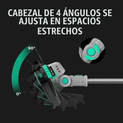 Vista 3 de Litheli Recortadora de Hilo Inalámbrica de 20V 12", Bordeadora con Ruedas, Funciona con Batería con Alimentación Automática de Hilo