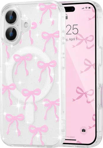 Vista 109 de UEEBAI - Funda magnética para iPhone 11, diseño de lazo, compatible con MagSafe, funda transparente delgada inalámbrica, antiamarilleo, a prueba