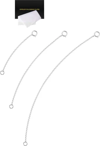 Vista 9 de Extensores de collar para mujer, extensor de pulsera de oro, extensión de joyería de cadena dorada para tobillera para mujer, juego de 2 piezas