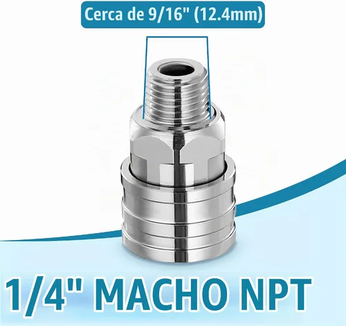 Vista 5 de JOEJET Accesorios para lavadora a presión, enchufe QC de 1/4" a adaptador