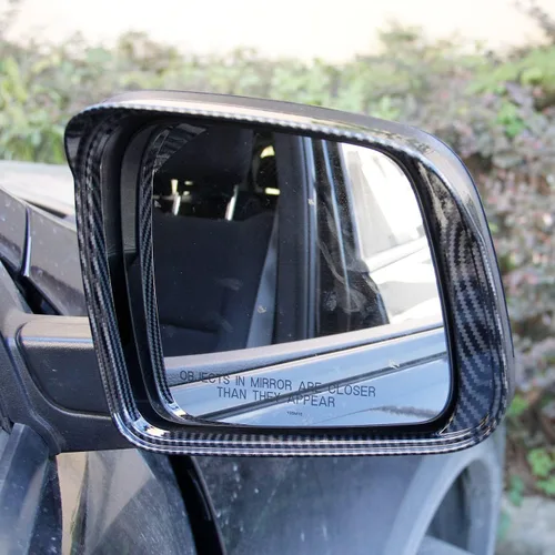 Vista 4 de Borde de moldura de visera de espejo de puerta lateral de fibra de carbono para Dodge Durango 2011-2022