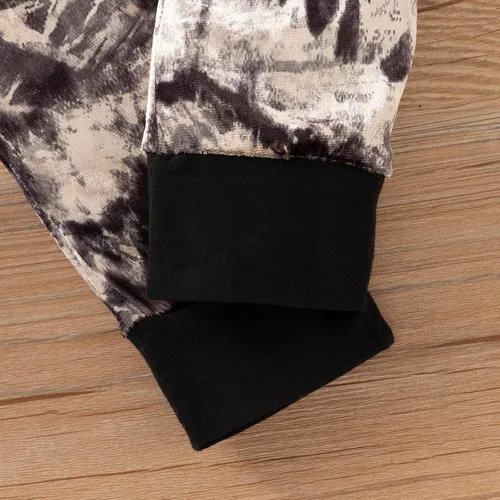 Vista 9 de Conjunto de 2 piezas de ropa para bebés y niñas pequeñas, de manga larga, sudadera con capucha, color negro, de 6 a 12 meses)