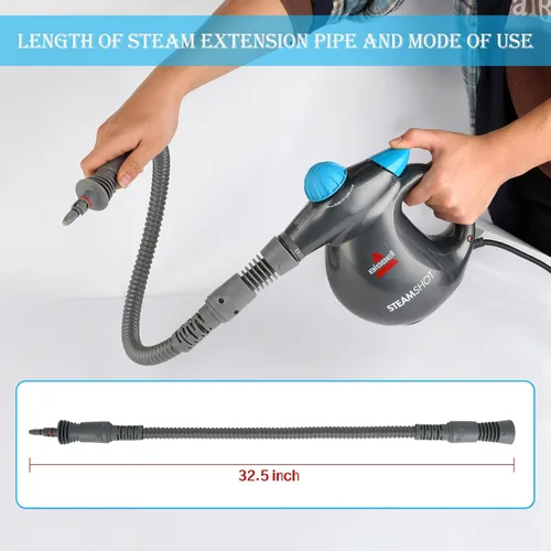 Vista 3 de 39N7A 32.8 pulgadas manguera de extensión de vapor piezas de repuesto compatibles con Bissell SteamShot limpiador de vapor de superficie dura 39N7A