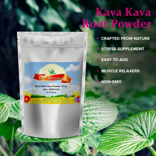 Vista 2 de Best Botanicals Polvo de raíz de kava kava 16 oz.