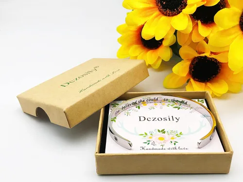 Vista 65 de Pulseras inspiradoras para mujer, joyería de acero inoxidable, con refranes, pulsera motivacional con mensaje oculto, pulseras grabadas para mejor