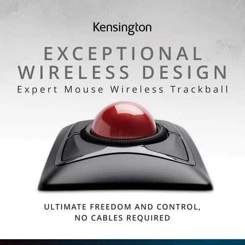 Vista 6 de Kensington Expert Wireless Trackball Mouse (K72359WW) Negro, 3.5" x 6.1" x 8