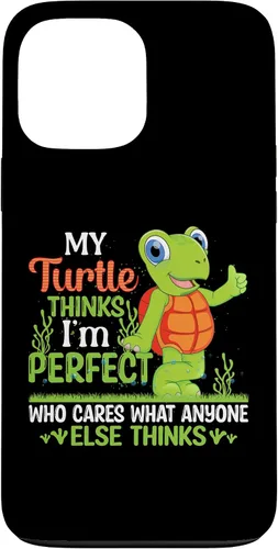 Vista 23 de My Turtle Thinks I'm Perfect Who Cares What Tortoise Case for iPhone 16