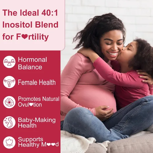 Vista 6 de Gomitas de inositol con aceite de onagra para mujeres, proporción 40:1, mio-inositol de 2000 mg y D-Chiro inositol 50 mg con vitamina D3 B6 B12