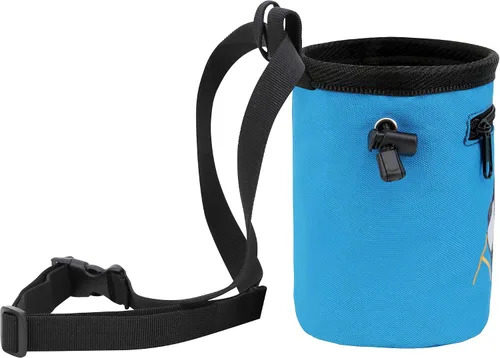 Vista 3 de AMC Bolsa de tiza bordada de panda escalada en roca con bolsillo con cremallera