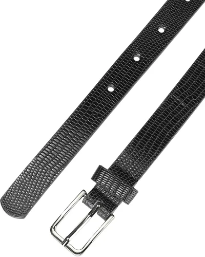 Vista 2 de Allegra K Cinturones de cintura ajustados para mujer, hebilla de un solo pasador, pantalones estampados de animales, cinturón fino de piel sintética