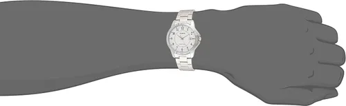 Vista 6 de Casio MTP-V004D-7B Reloj de acero inoxidable con esfera blanca, plateado, Casual