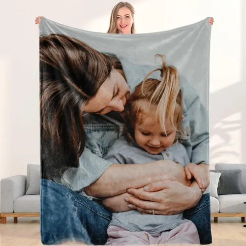 Vista 20 de Manta de collage de fotos personalizada, manta de diseño divertido, manta de fotos personalizadas, regalo facial para él, mantas de lujo ultrasuaves