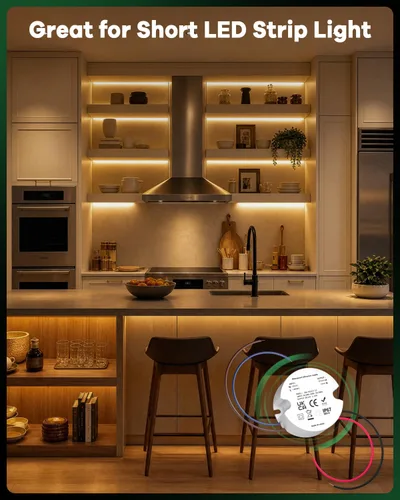 Vista 5 de Controlador de fuente de alimentación LED de 12 V, transformador de voltaje constante impermeable IP67, convertidor de 120 VCA a 12 V CC para tiras