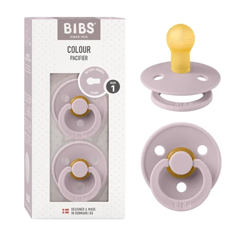 Vista 128 de BIBS - Paquete de 2 chupetes para bebés, goma natural libre de bisfenol A, hechos en Dinamarca, colección Colour, para bebés de 18+ meses, azul bebé