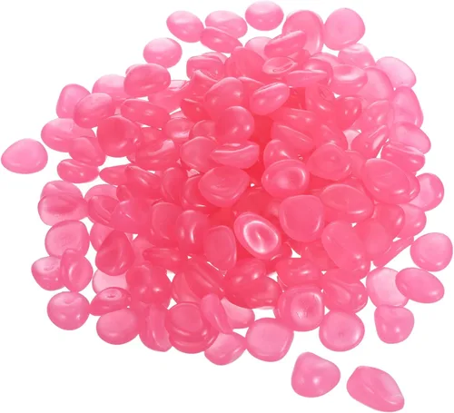 Vista 16 de MECCANIXITY 100 piedras brillantes de 0.51 a 0.67 pulgadas (0.512-0.669 in) para decoración en la oscuridad, piedras luminosas, decoración de Rosa