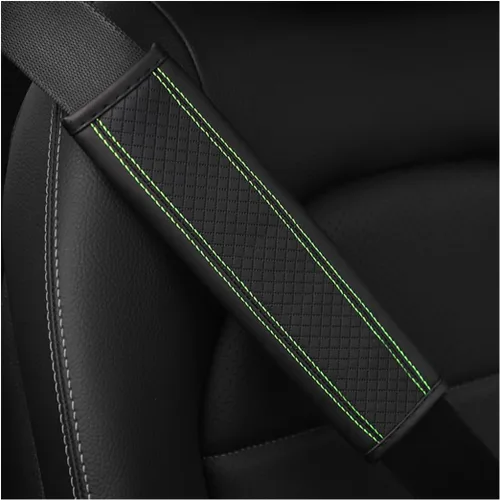 Vista 9 de Osilly 2 piezas de fundas para cinturón de seguridad de coche, protección de hombro de fibra de carbono, cojín suave para cinturón de seguridad