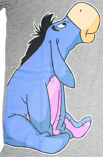 Vista 3 de Disney Camiseta para mujer Eeyore o Minnie Mouse Lean in Side Print Gris brezo