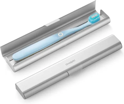 Vista 23 de Estuche de viaje para cepillo de dientes de aluminio, soporte portátil para cepillo de dientes, contenedor resistente para cepillo de dientes manual