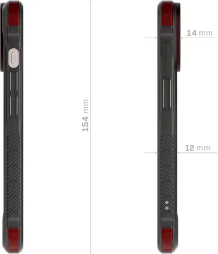 Vista 66 de Ghostek Covert Clear - Funda transparente para iPhone 15 Plus, silicona a prueba de golpes, compatible con accesorios Apple MagSafe, funda Negro