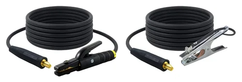 Vista 11 de SÜA - Conjunto de cables de soldadura de 300 amperios - Conector de terminal - Cable de cobre 100% AWG # 1 (15 pies cada plomo)