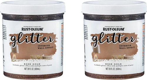 Vista 5 de Rust-Oleum 360222 Pintura de pared interior con purpurina, 28 onzas, cobre