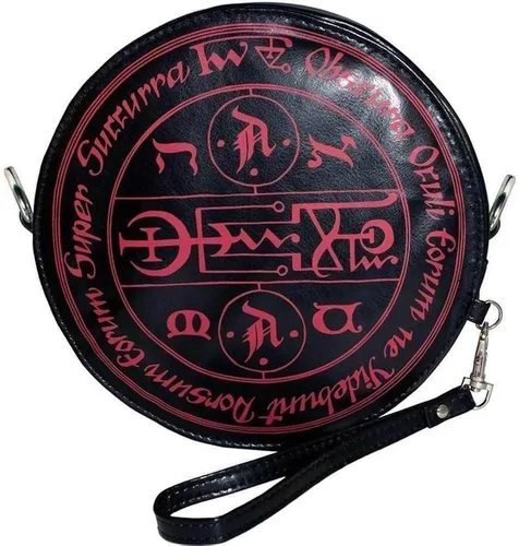 Vista 2 de Kreepsville 666 Baphomet Pulsera redonda de cuero vegano