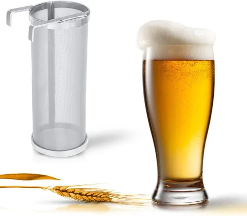 Vista 7 de Colador de araña de 4 x 10 pulgadas de 300 micrones para el hogar Hervidor de filtro de cerveza