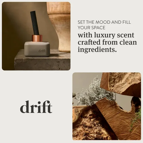Vista 2 de Drift Difusor de varillas aromáticas ámbar – Difusor para el hogar – Vida útil de 60 días – Difusor de aceite – Difusor de aceite esencial – 3.5
