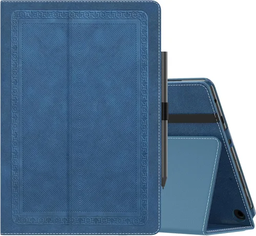 Vista 11 de MoKo - Funda para tablet Kindle Fire HD 10 y 10 Plus (11.ª generación, versión 2021), diseño delgado y plegable con función de encendido y apagado