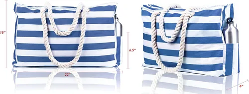 Vista 5 de SHYLERO Bolsa de playa y bolsa de piscina - XL - Cremallera - Impermeable IP64 - L22 x H15 x W6