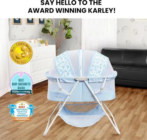 Vista 2 de Dream On Me Karley - Moisés para recién nacidos, ganador del premio National Parenting y Mom’s Choice, portátil y ligero con dosel ajustable