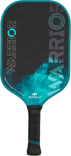 Vista 8 de Diadem Warrior pala de pickleball Cara de fibra de carbono, núcleo híbrido 3X de polímero de Nomex en forma de panal L-Core, superficie de pintura