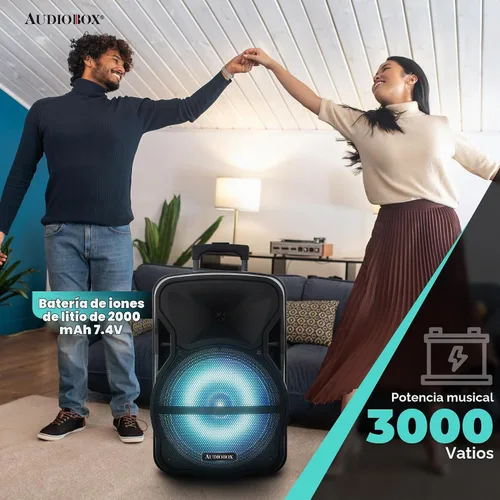 Vista 4 de ABX-12S Altavoz PA portátil Bluetooth de 12 pulgadas con soporte y micrófono